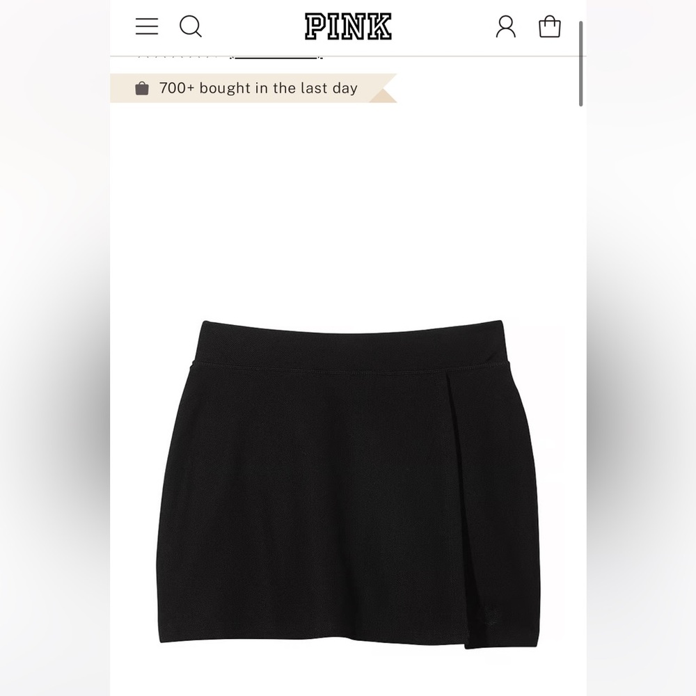 VS Pink “BLACK” Skort; New in Package, size Small